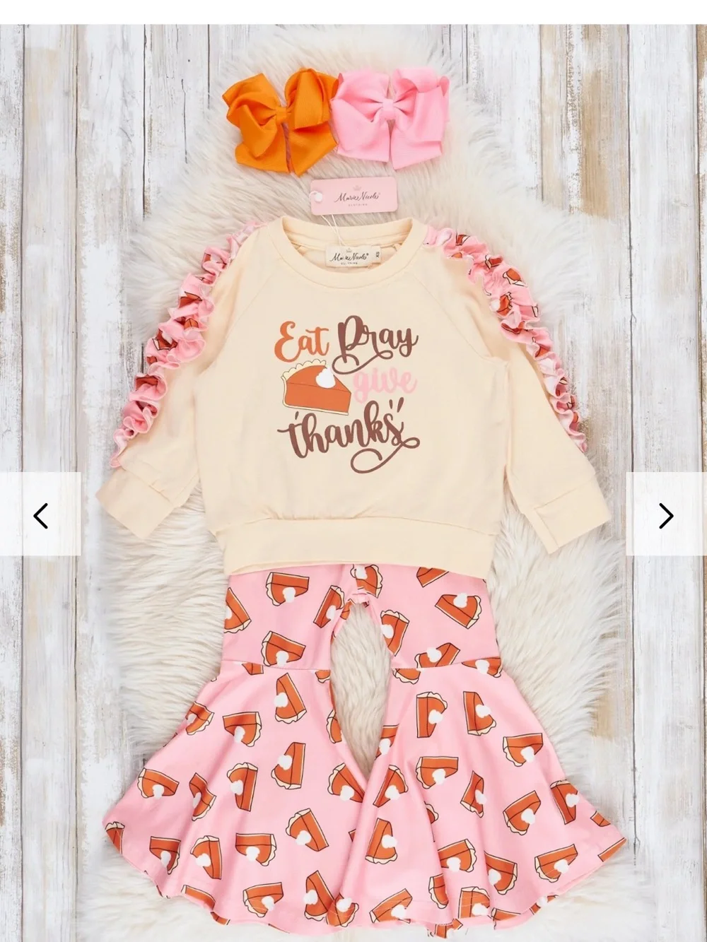 Girls Marie Nicole Clothing 3XL (8/9) Thanksgiving Outfit EUC